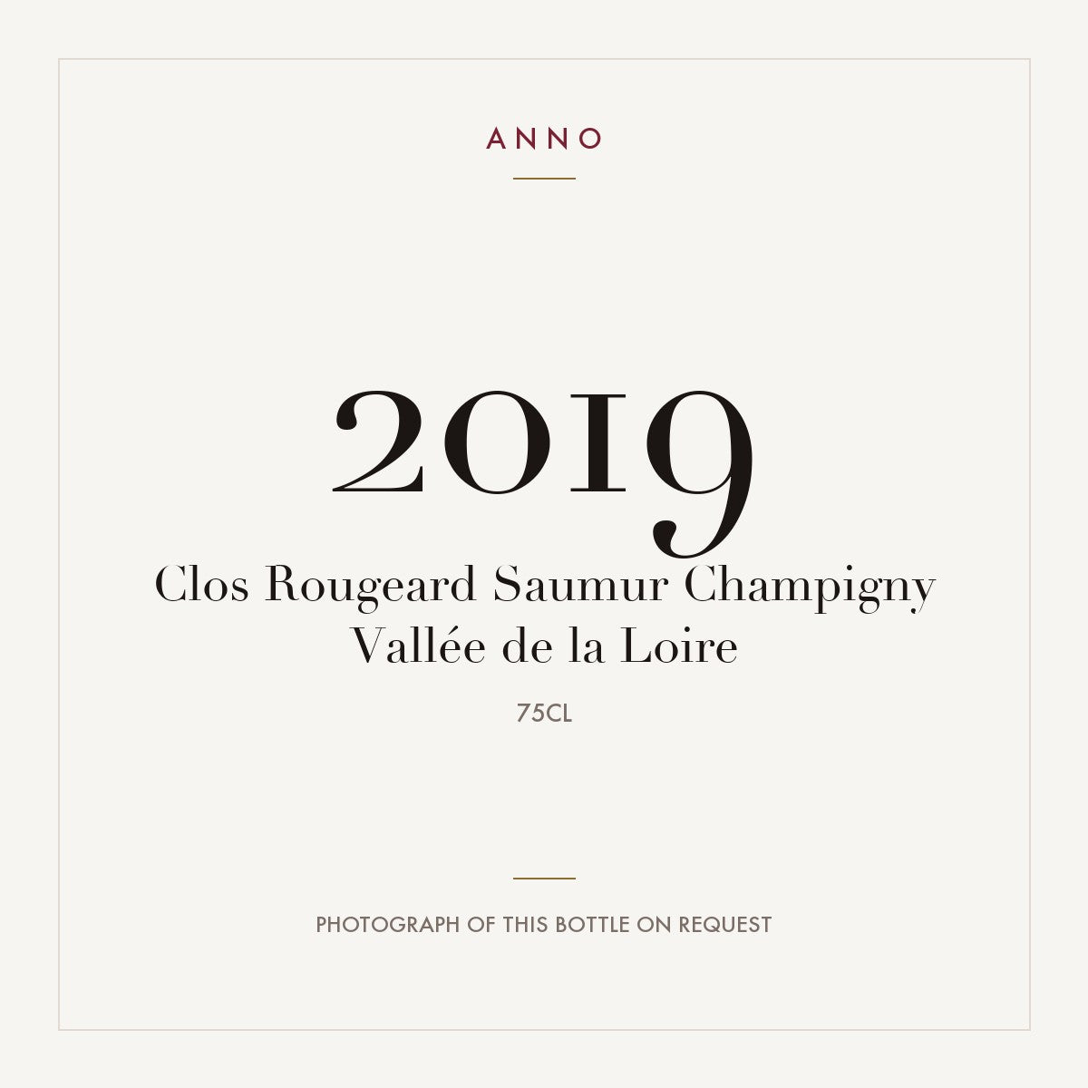 Clos Rougeard Saumur-Champigny 2019 AOC 0,75l