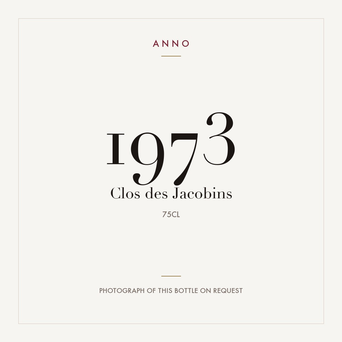 Clos des Jacobins Saint-Emilion 1973 AOC 0,75l