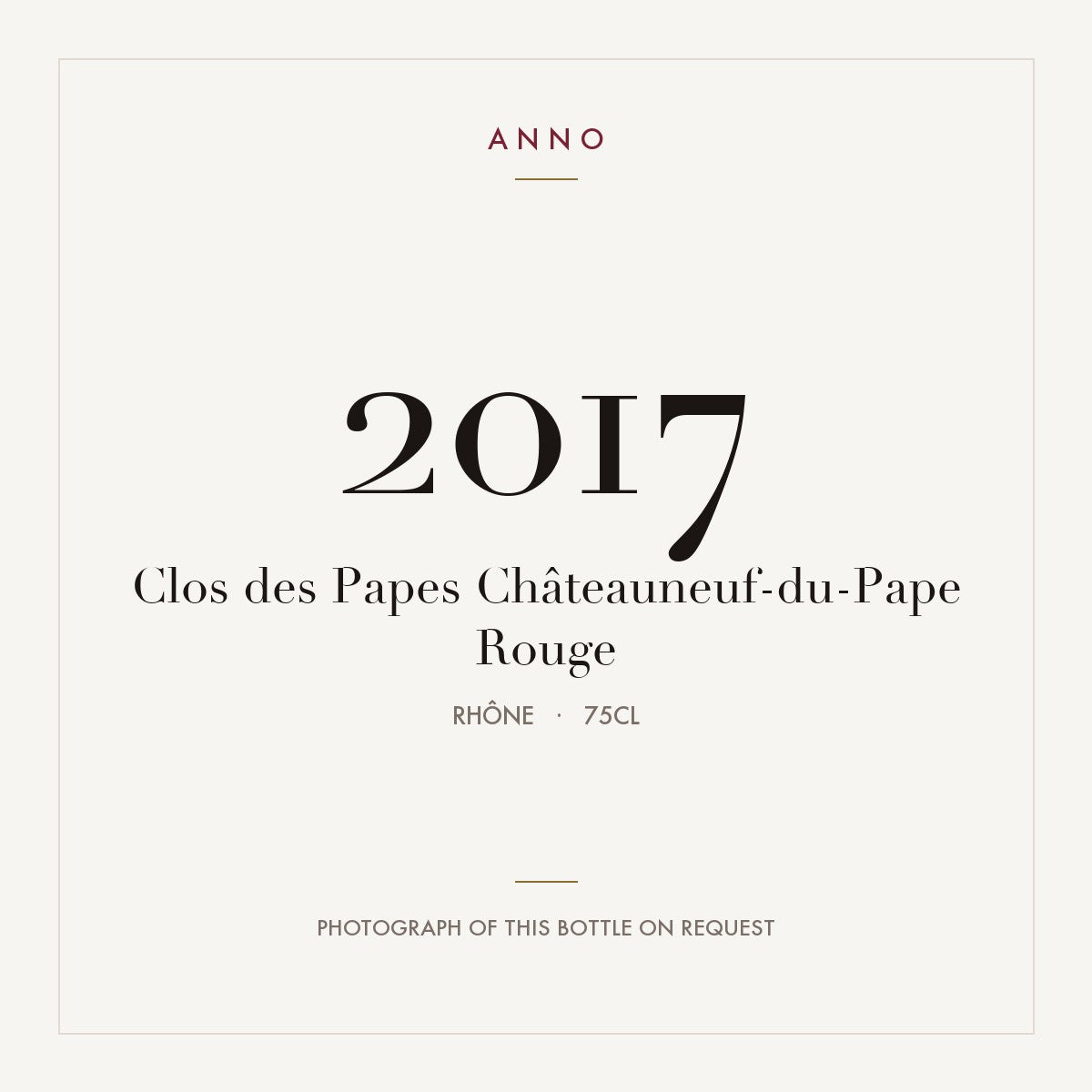 Clos des Papes Chateauneuf-du-Pape 2017 AOC 0,75l