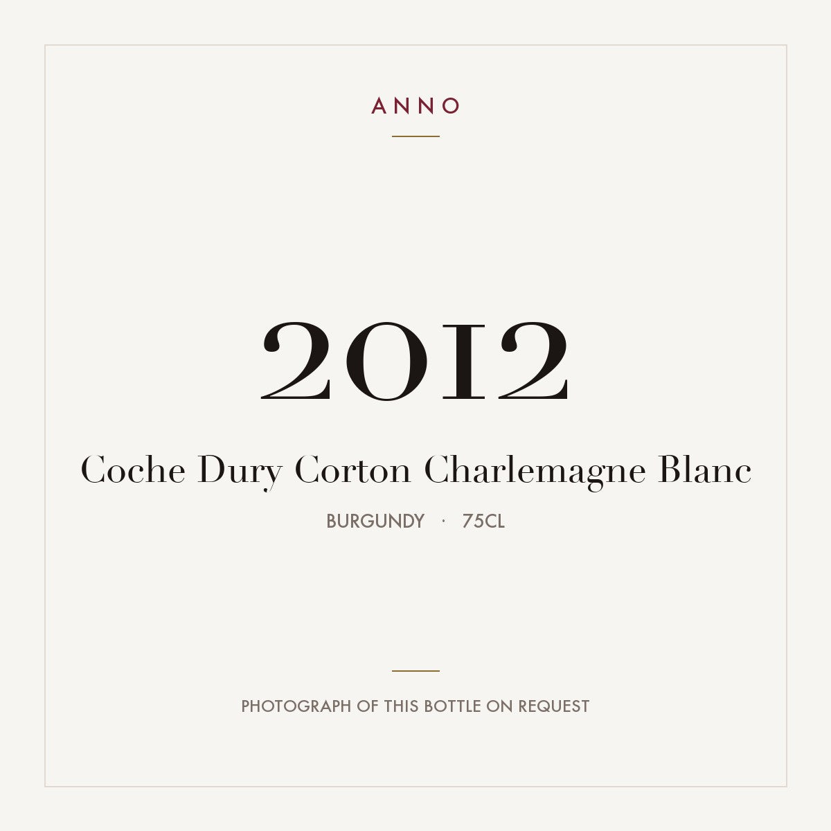Coche-Dury Corton-Charlemagne Grand Cru 2012 AOC 0,75l