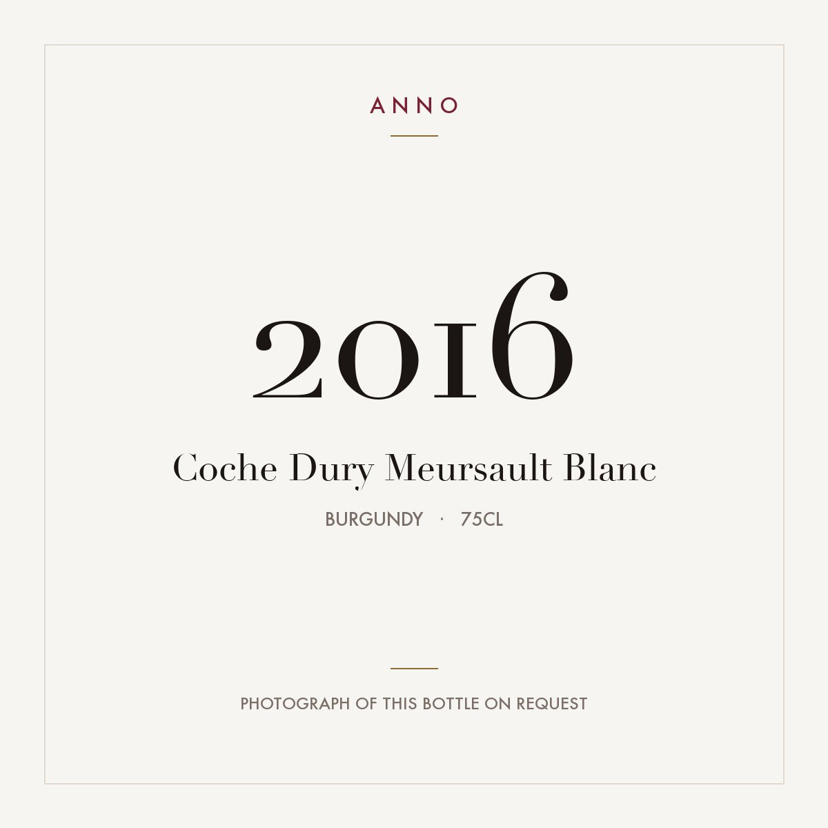 Coche Dury Meursault Blanc 2016 0,75l