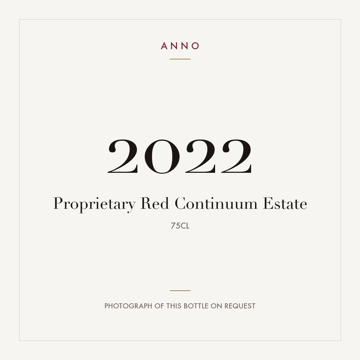 Continuum Estate Proprietary Red 2022 0,75l