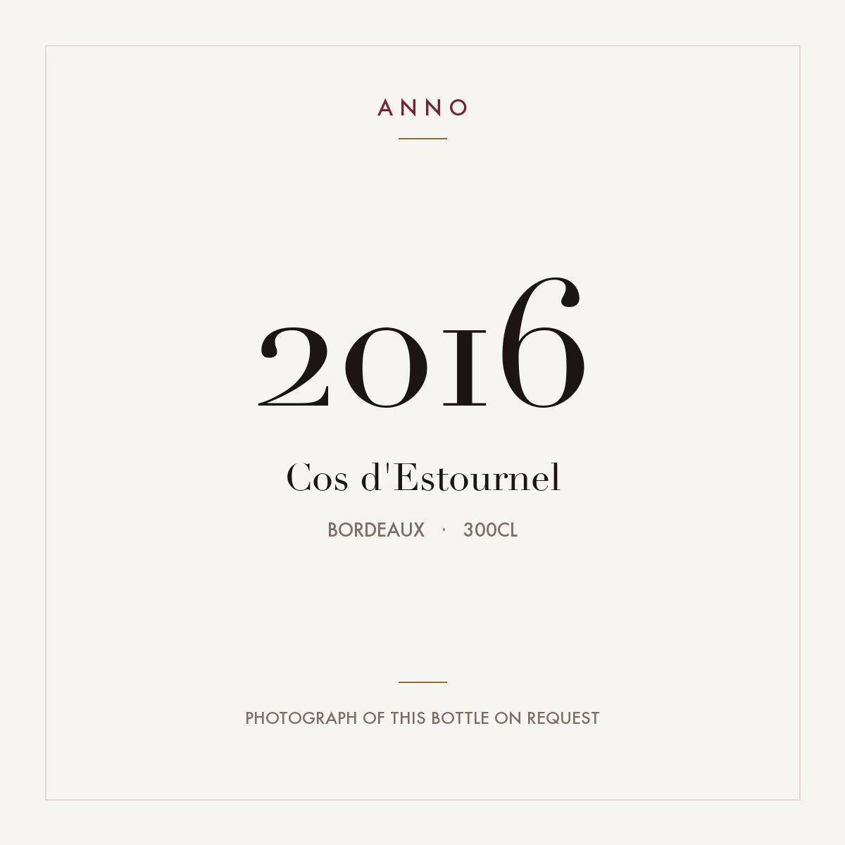 Cos d'Estournel 2016 3l