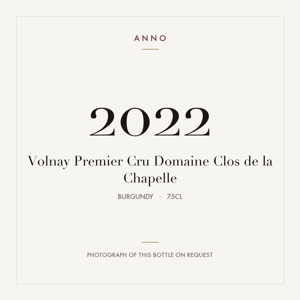 Domaine Clos de la Chapelle Volnay Premier Cru 2022 AOC 0,75l
