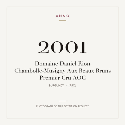 Domaine Daniel Rion Chambolle-Musigny Premier Cru Aux Beaux Bruns 2001 AOC 0,75l