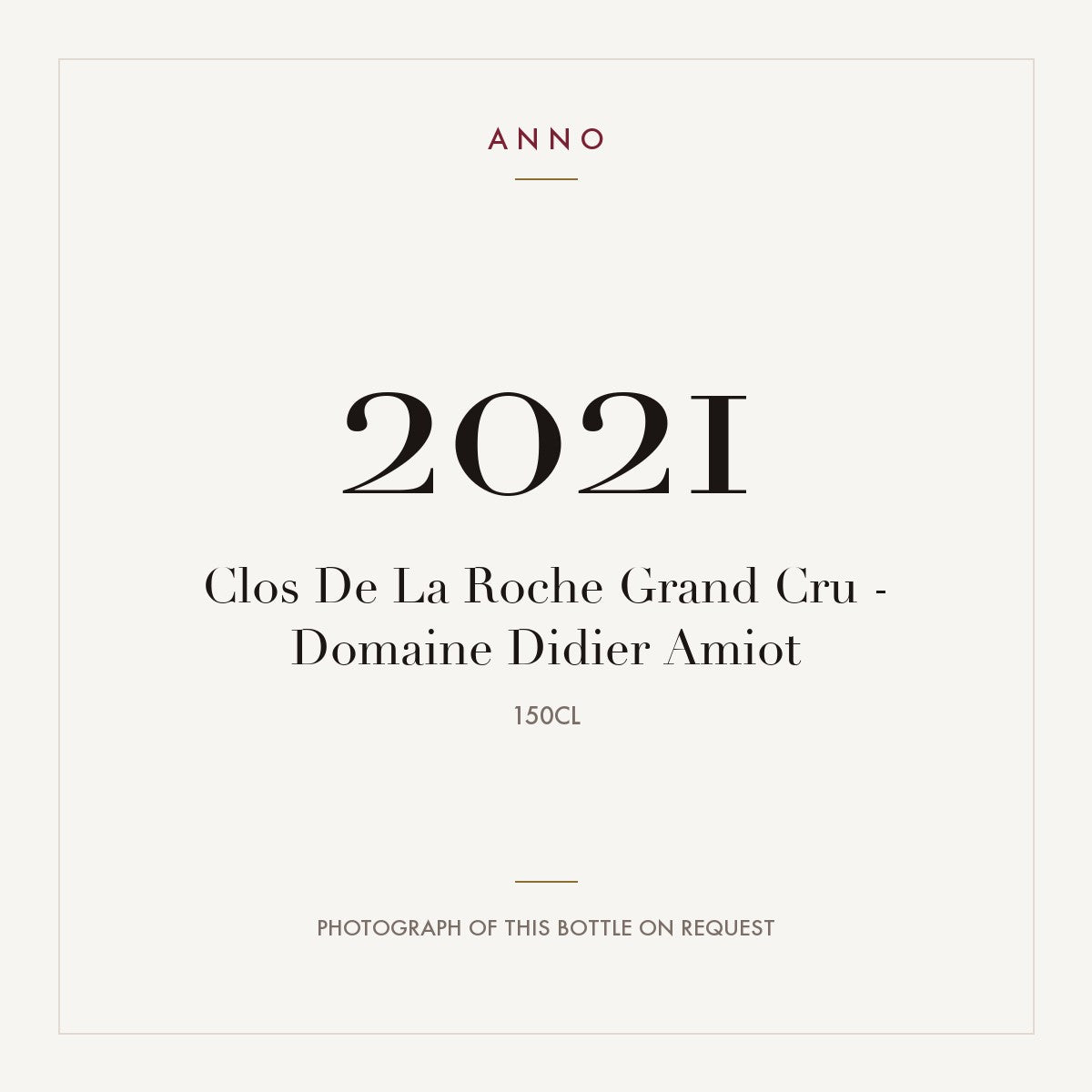 Domaine Didier Amiot Clos de la Roche Grand Cru 2021 AOC 1,5l