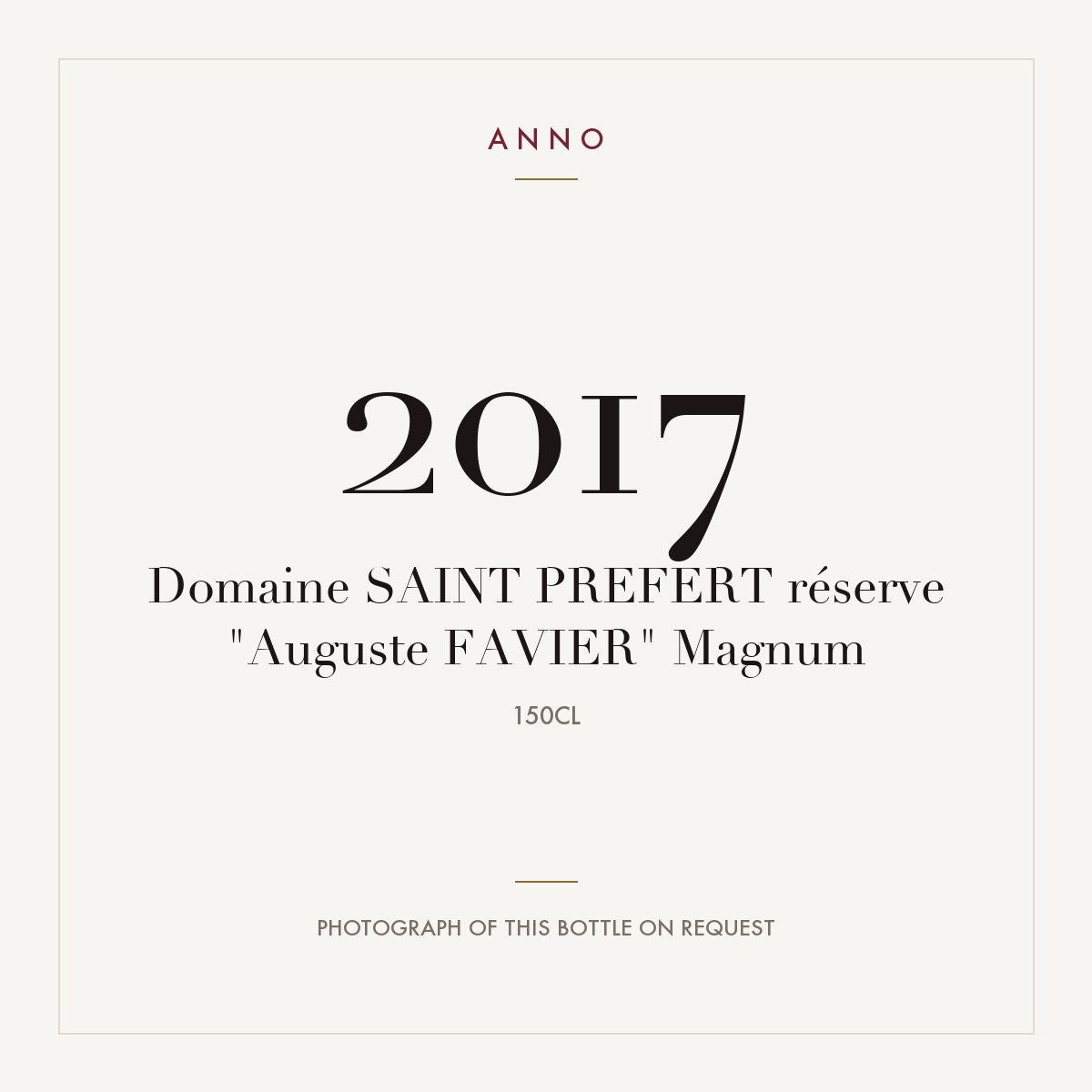 Domaine Saint Prefert Chateauneuf-du-Pape Reserve Auguste Favier 2017 AOC 1,5l