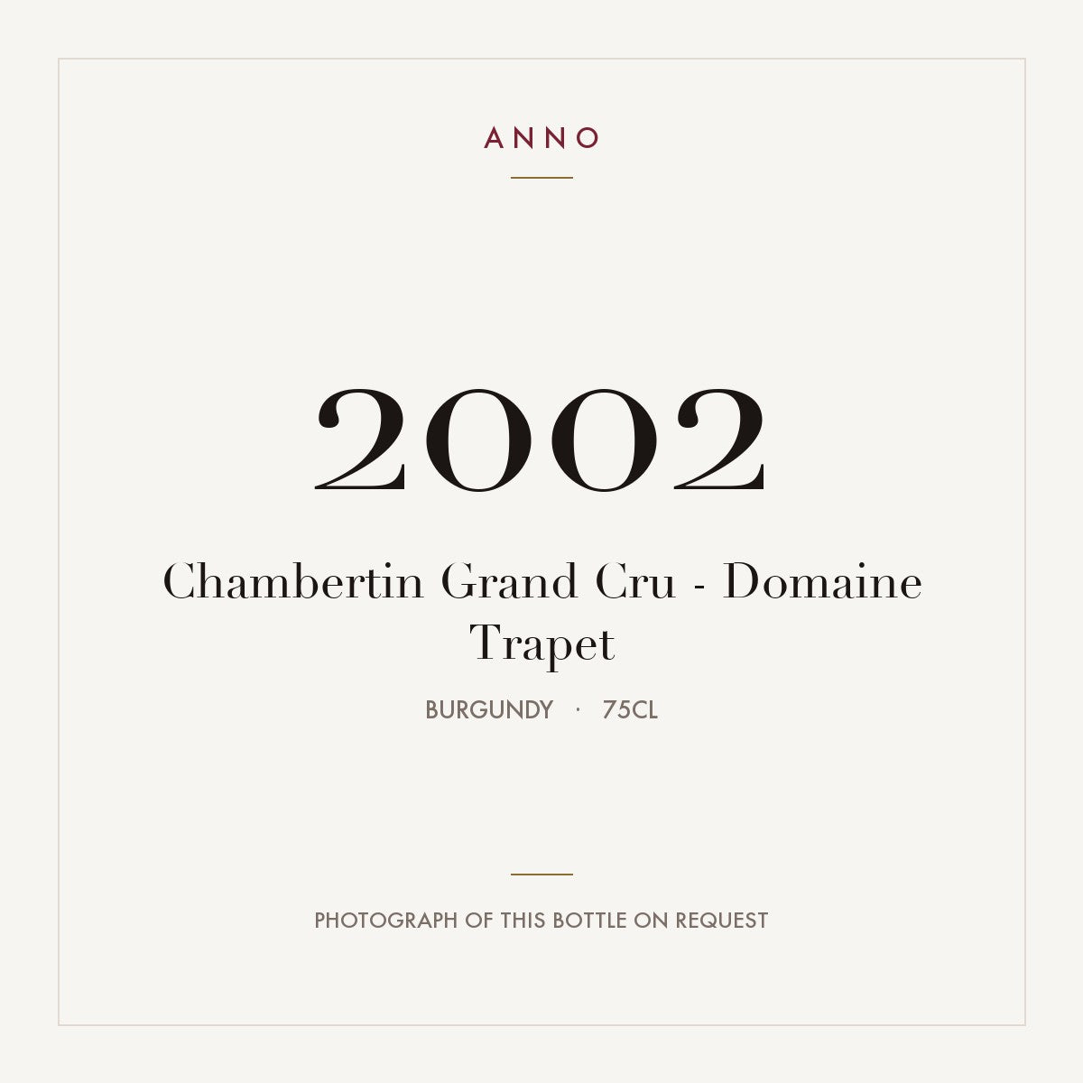 Domaine Trapet Chambertin Grand Cru 2002 AOC 0,75l