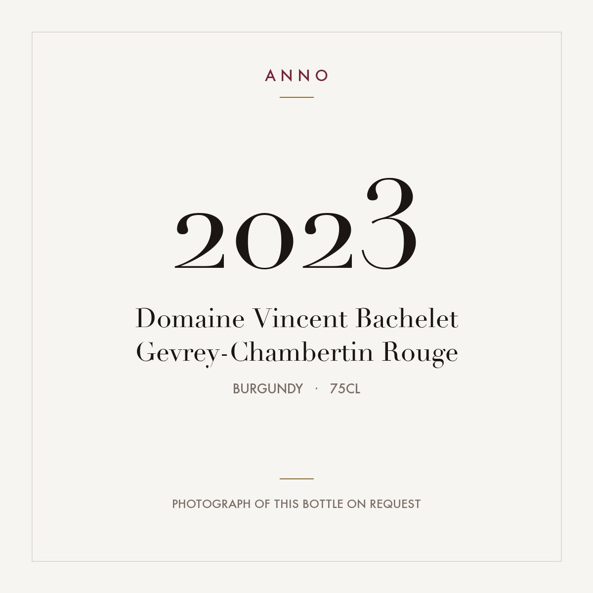 Domaine Vincent Bachelet Gevrey-Chambertin 2023 AOC 0,75l