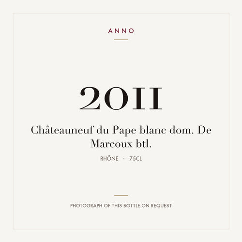 Domaine de Marcoux Chateauneuf-du-Pape Blanc 2011 AOC 0,75l