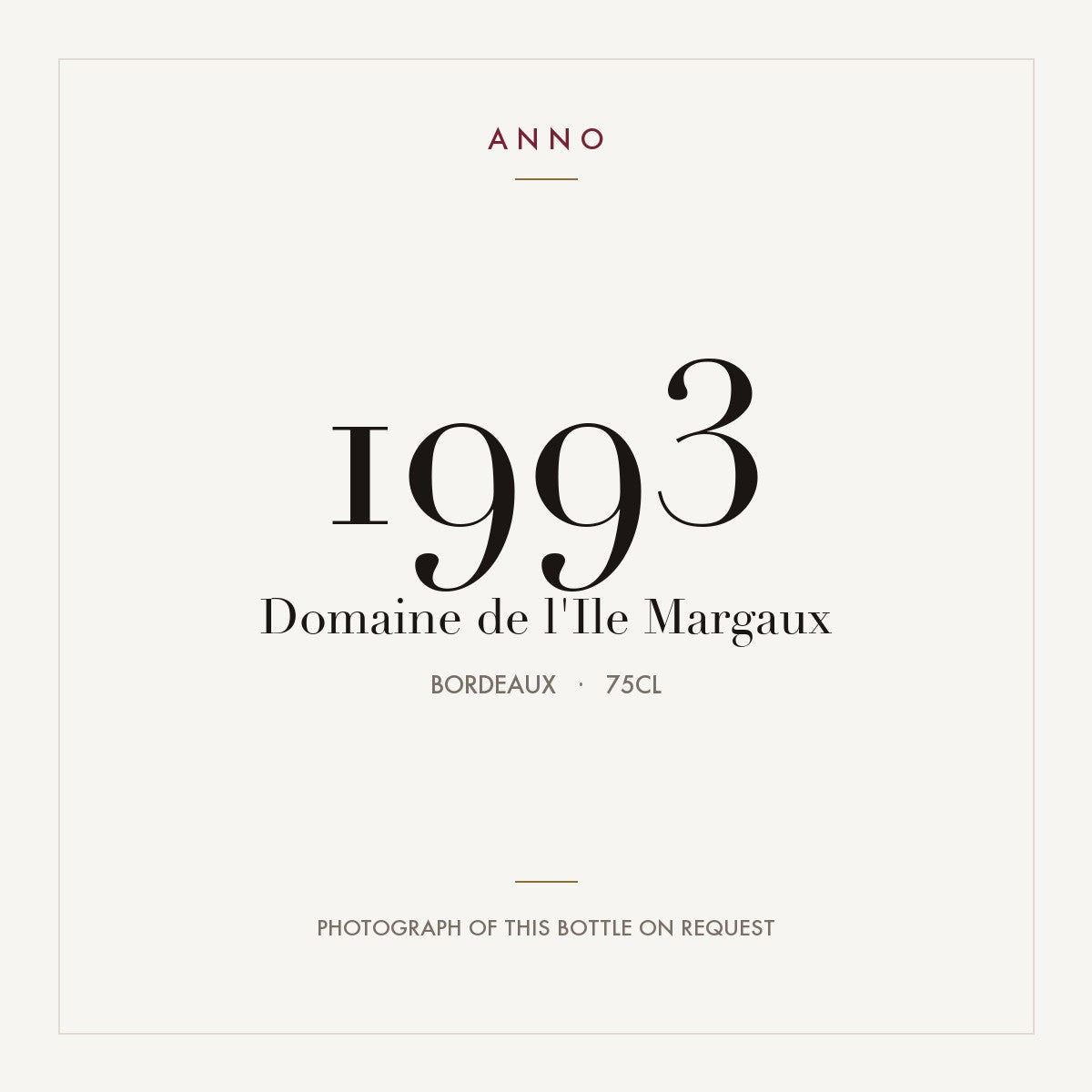Domaine de l'Ile Margaux Margaux 1993 AOC 0,75l