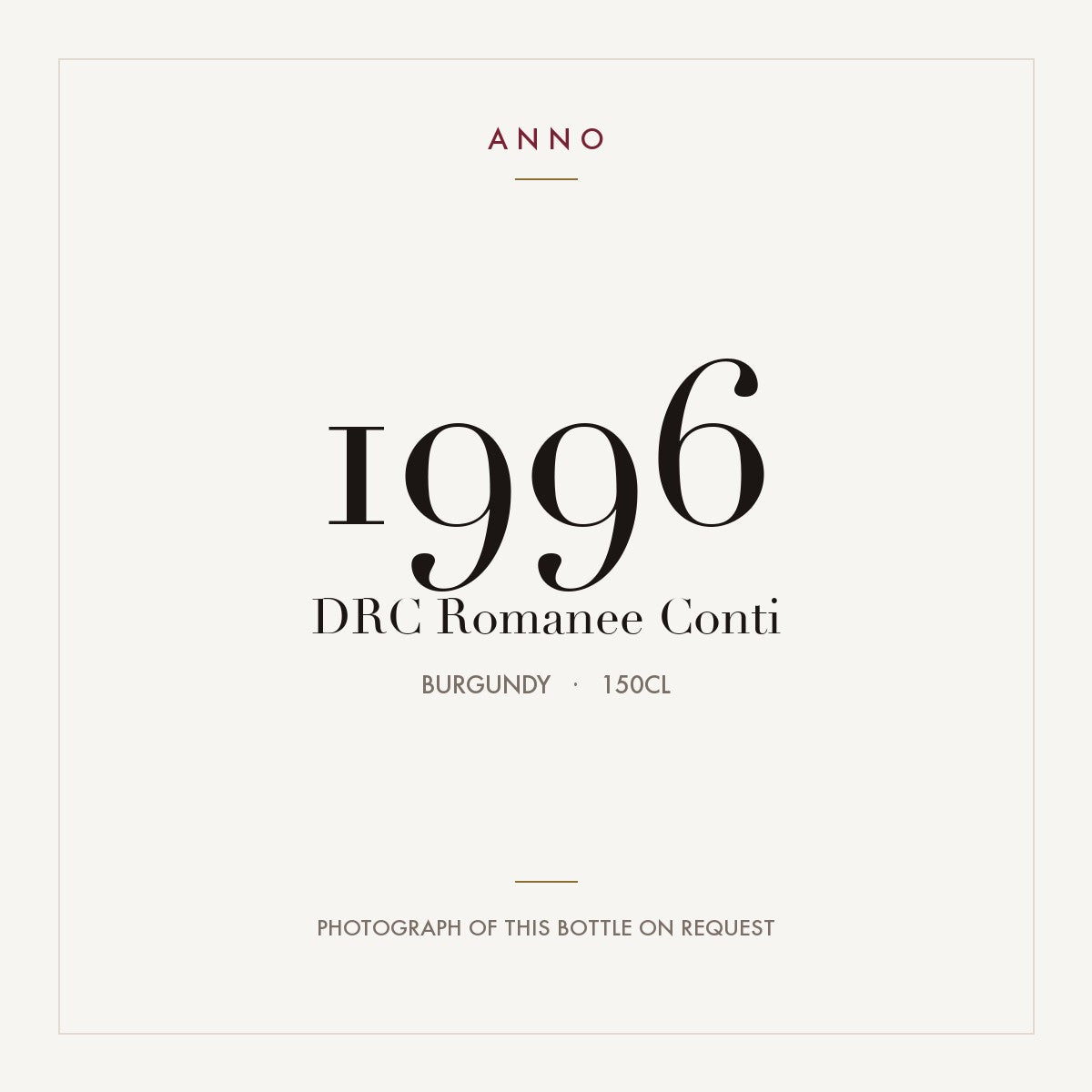 Domaine de la Romanee-Conti Romanee-Conti Grand Cru 1996 AOC 1,5l