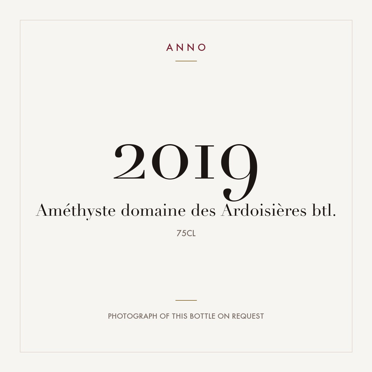 Domaine des Ardoisieres Amethyste 2019 0,75l