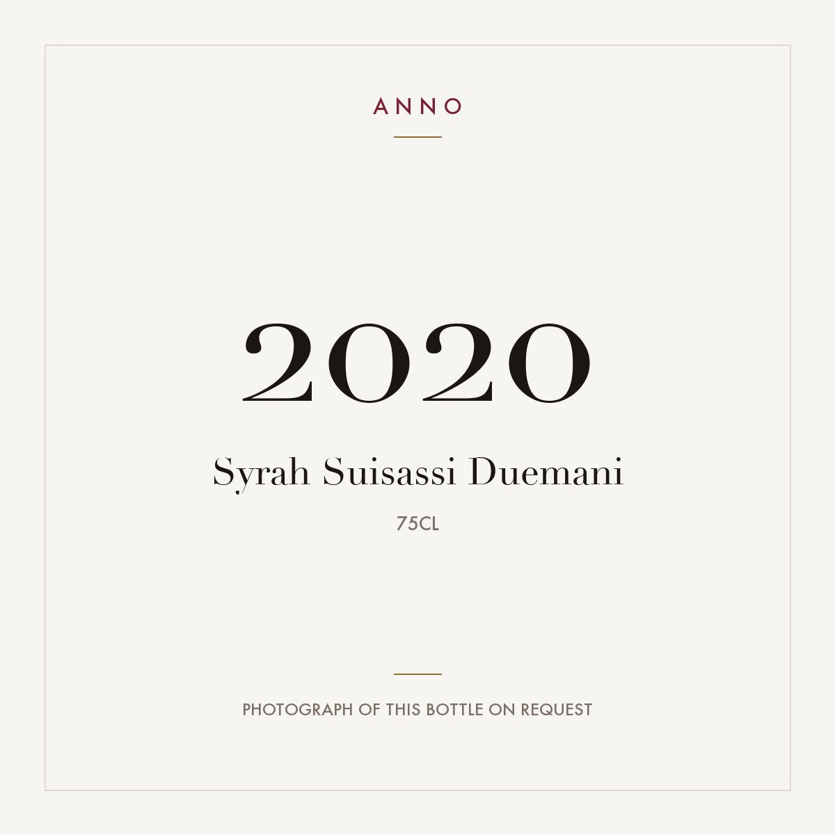 Duemani Syrah Suisassi 2020 IGT 0,75l