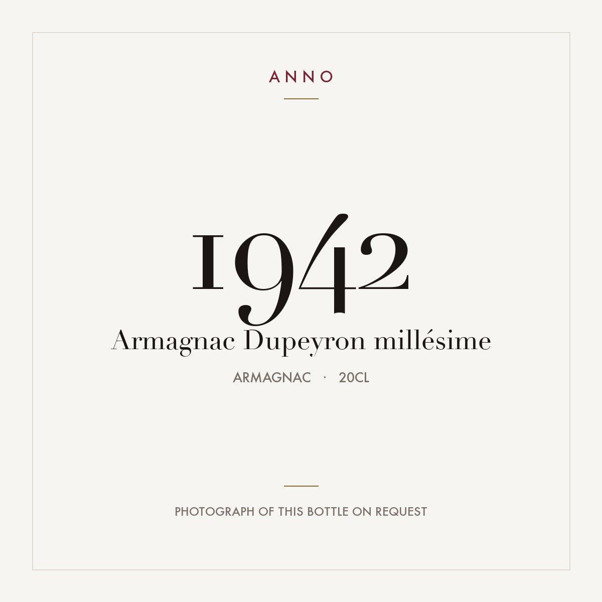 Dupeyron Armagnac 1942 0,2l