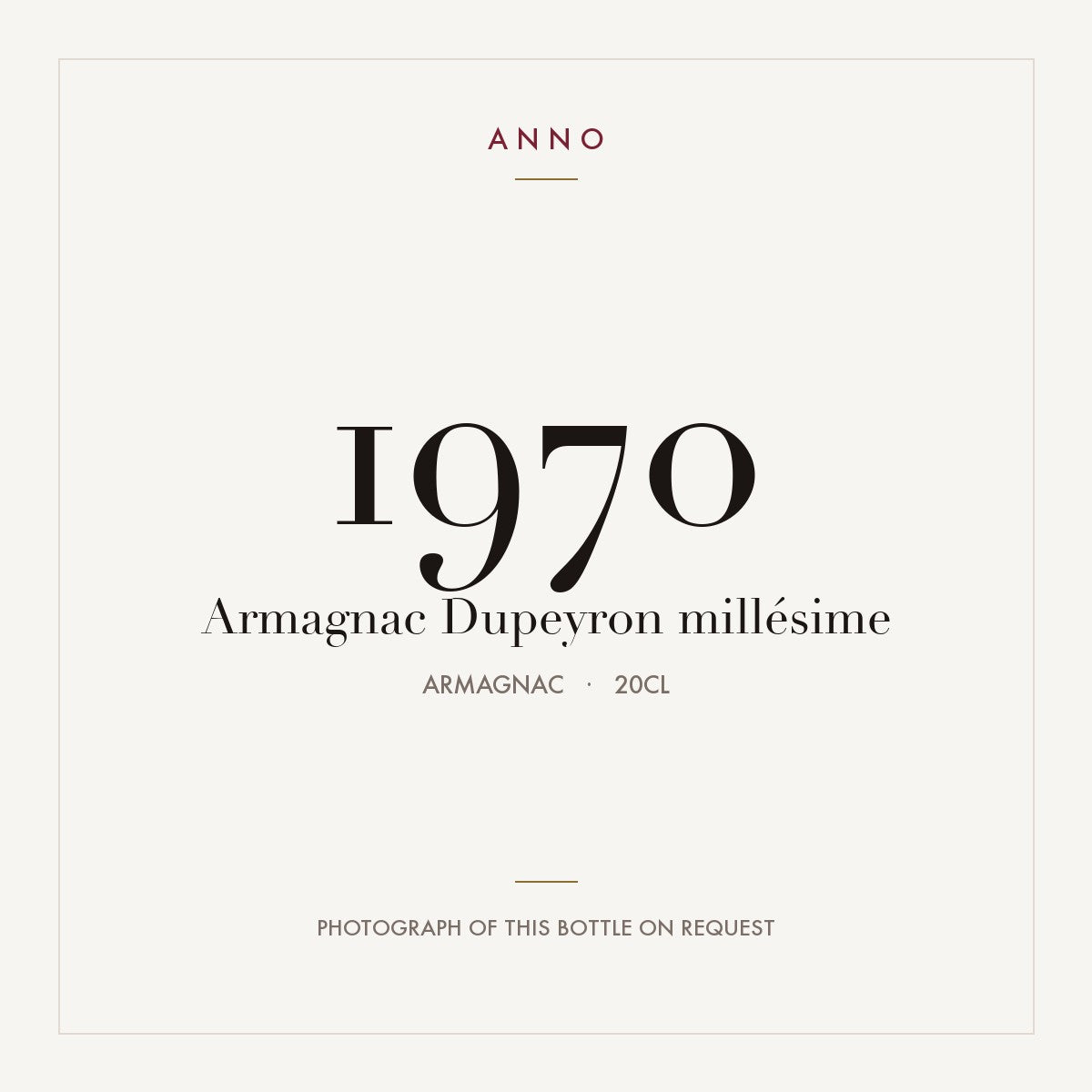 Dupeyron Armagnac 1970 0,2l