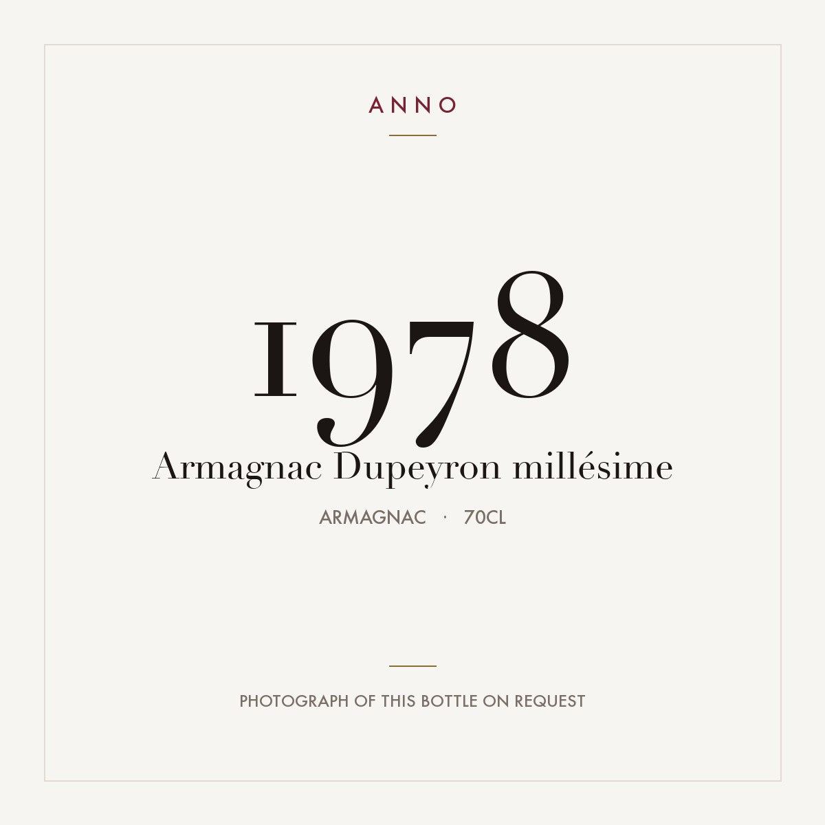 Dupeyron Armagnac 1978 0,7l
