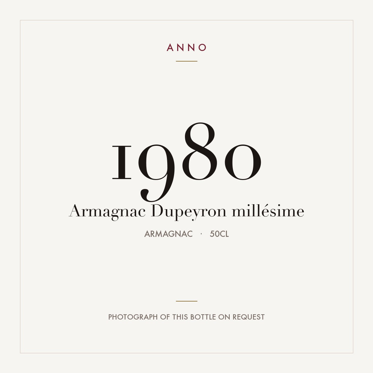 Dupeyron Armagnac 1980 0,5l