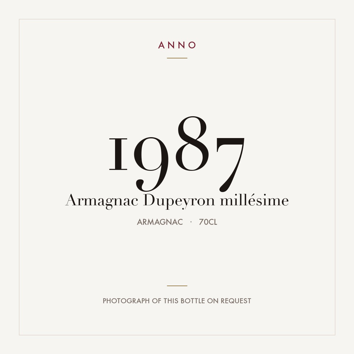 Dupeyron Armagnac 1987 0,7l