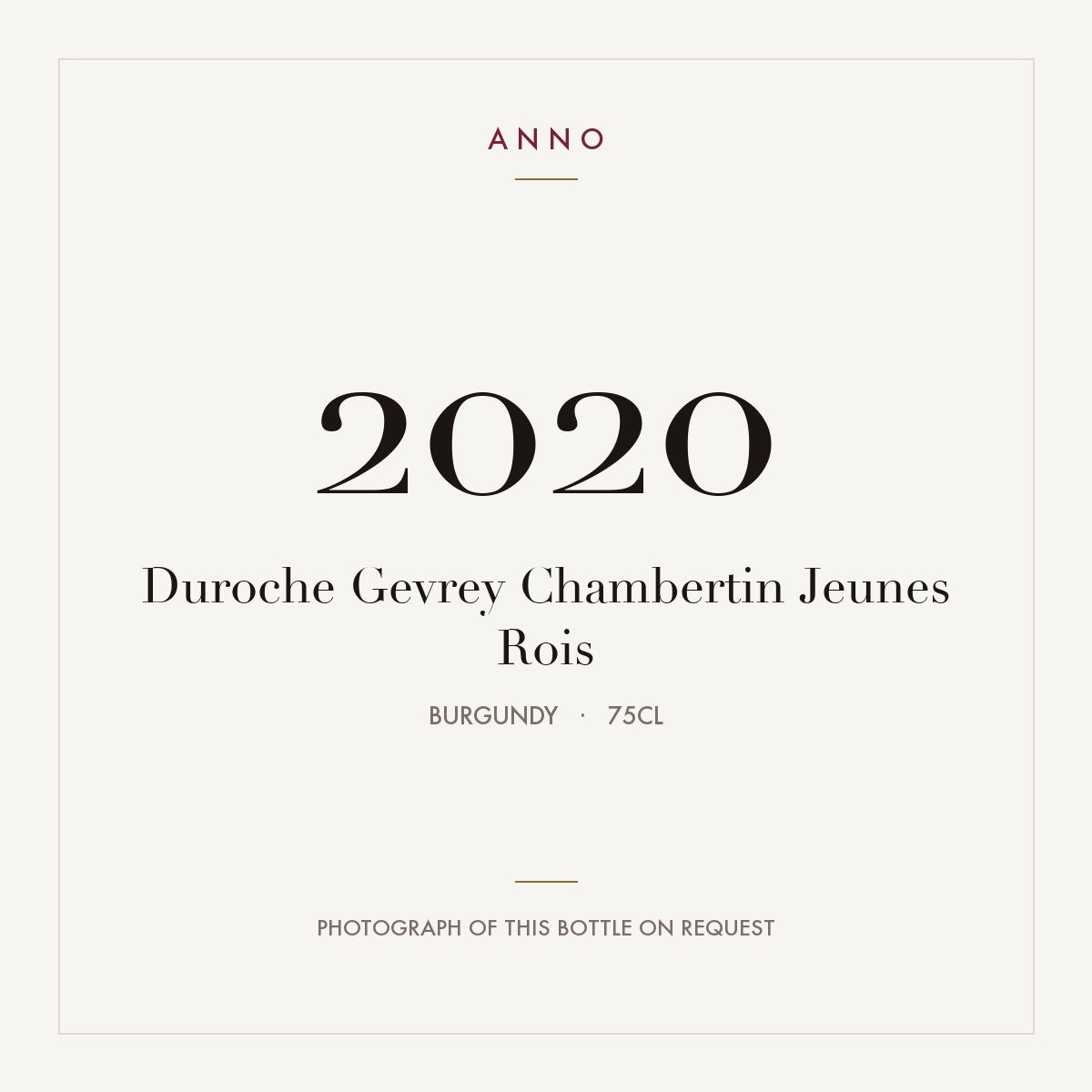 Duroche Gevrey Chambertin Jeunes Rois 2020 0,75l