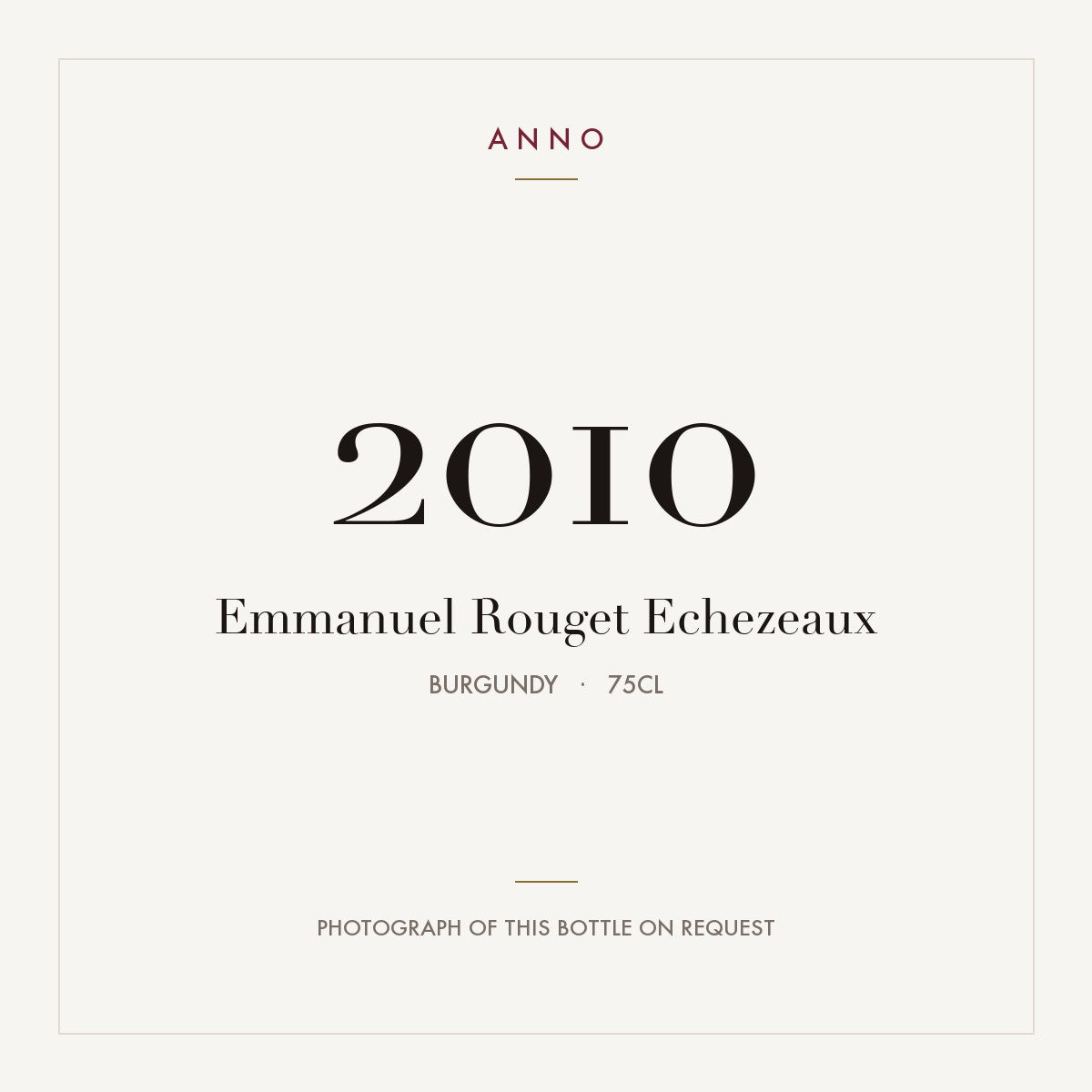 Emmanuel Rouget Echezeaux 2010 0,75l