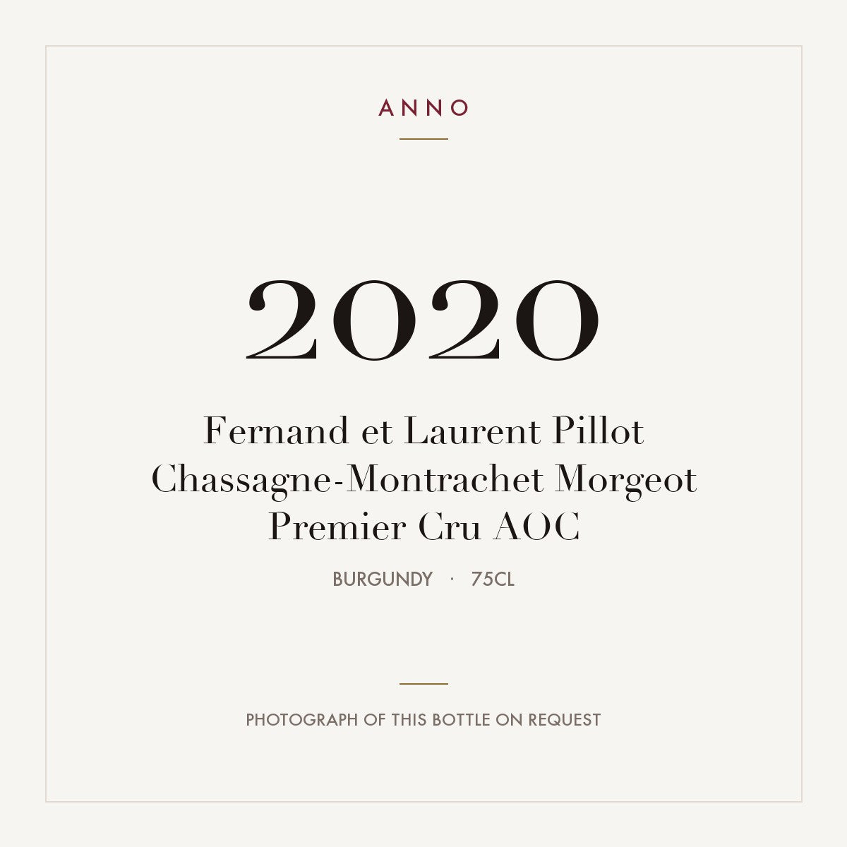 Fernand et Laurent Pillot Chassagne-Montrachet Premier Cru Morgeot 2020 AOC 0,75l