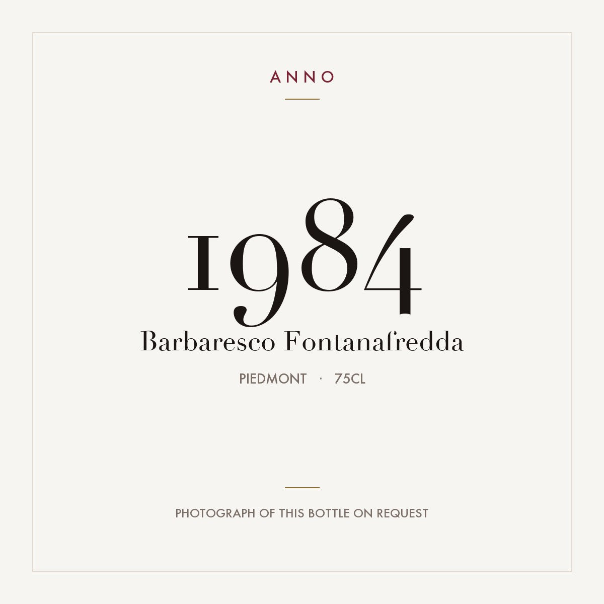 Fontanafredda Barbaresco 1984 DOCG 0,75l