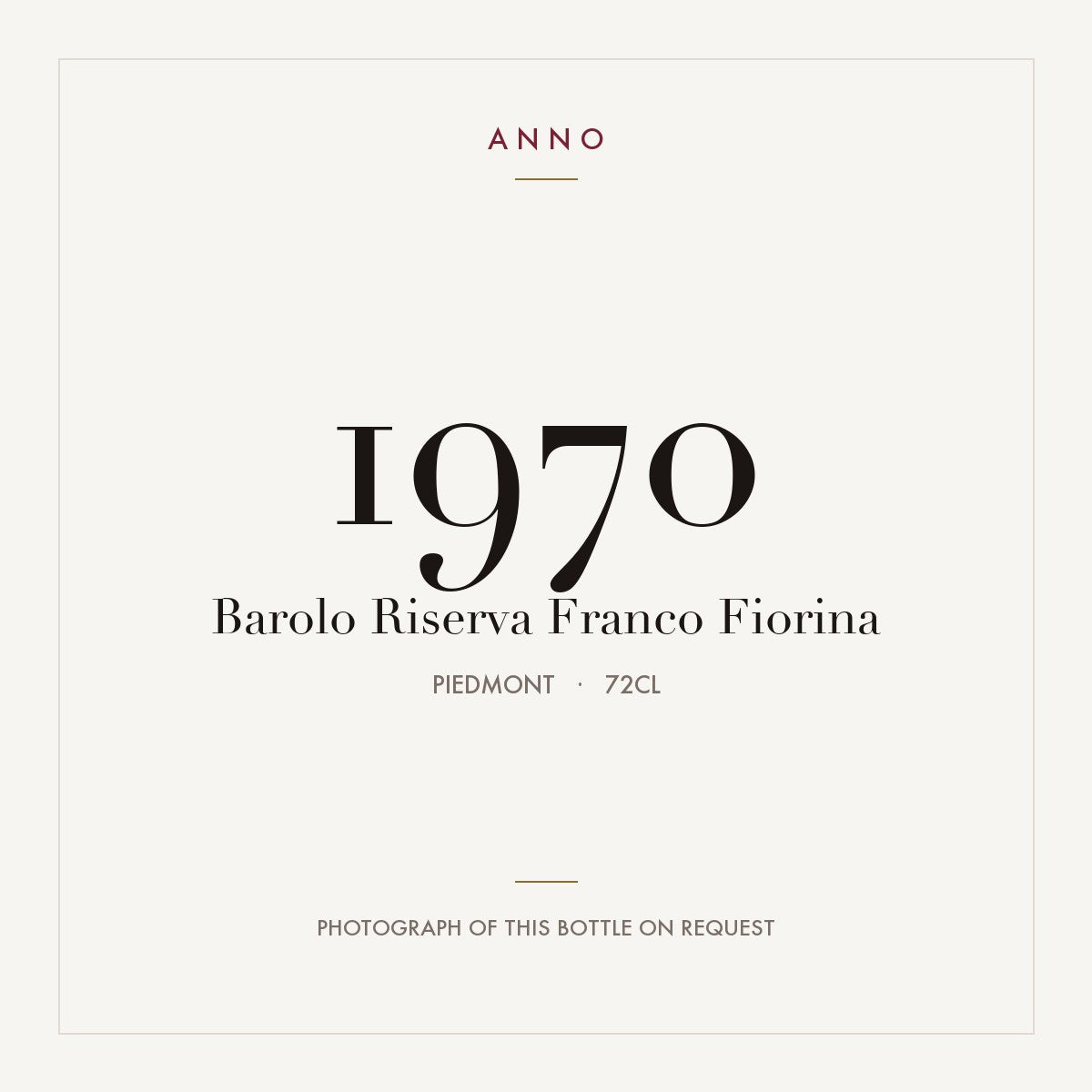 Franco Fiorina Barolo Riserva 1970 DOCG 0,72l