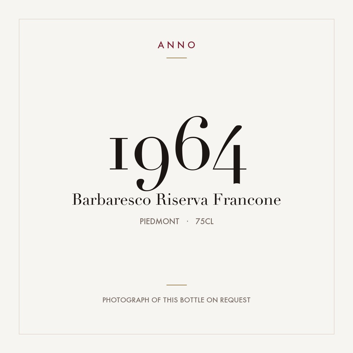 Francone Barbaresco Riserva 1964 DOCG 0,75l