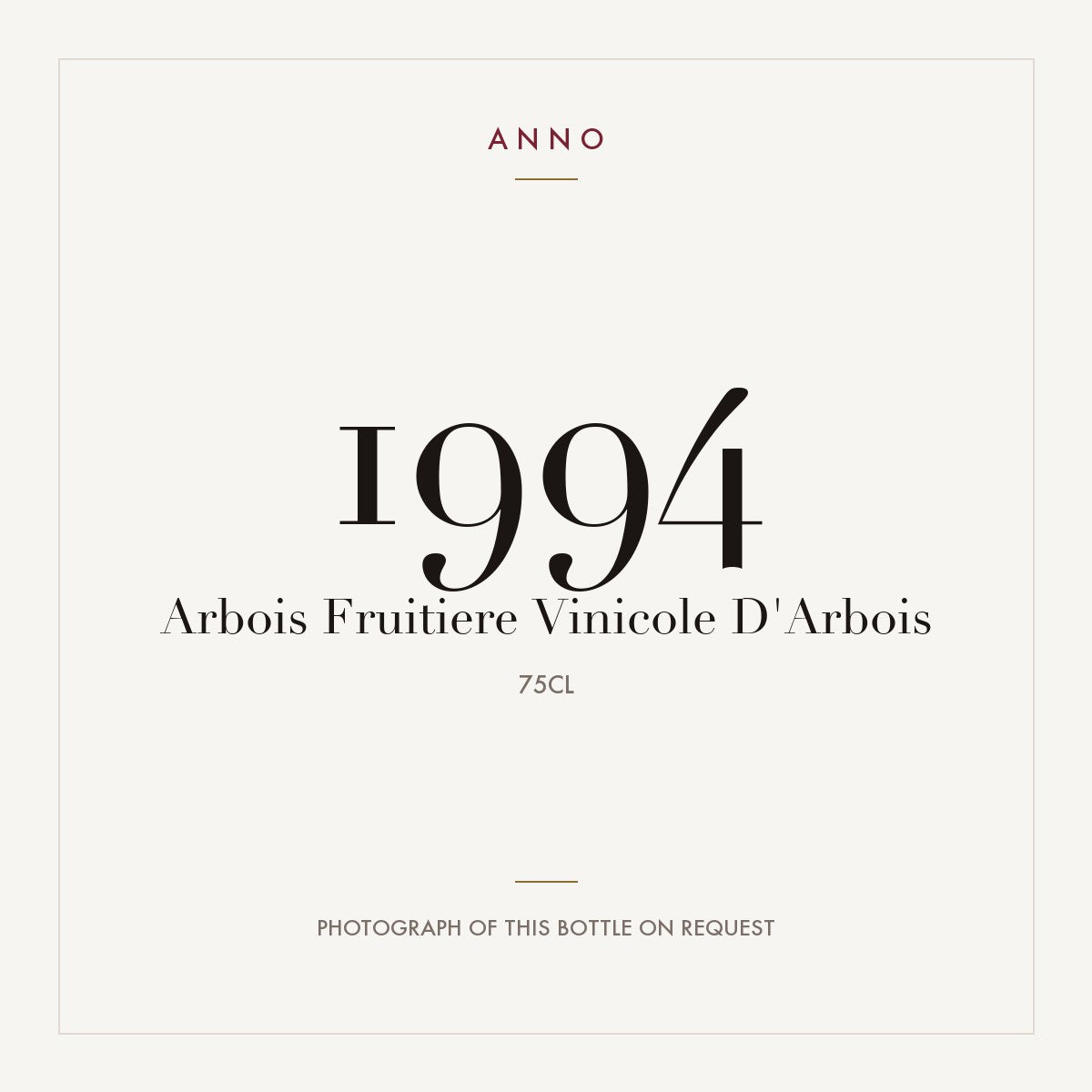 Fruitiere Vinicole d'Arbois Arbois Blanc 1994 AOC 0,75l