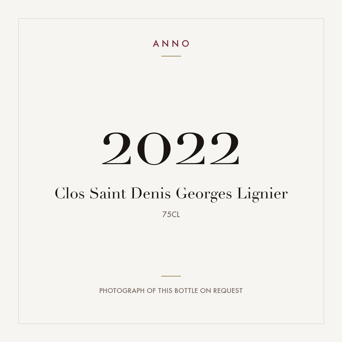 Georges Lignier Clos Saint-Denis Grand Cru 2022 AOC 0,75l