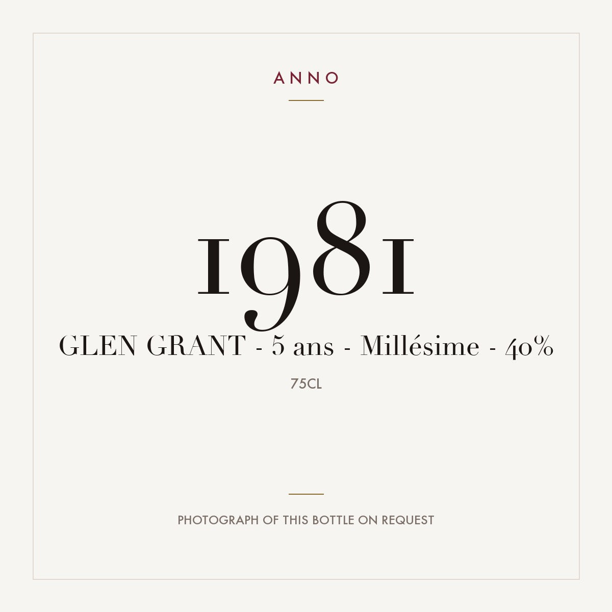 Glen Grant 5 ans 1981 0,75l