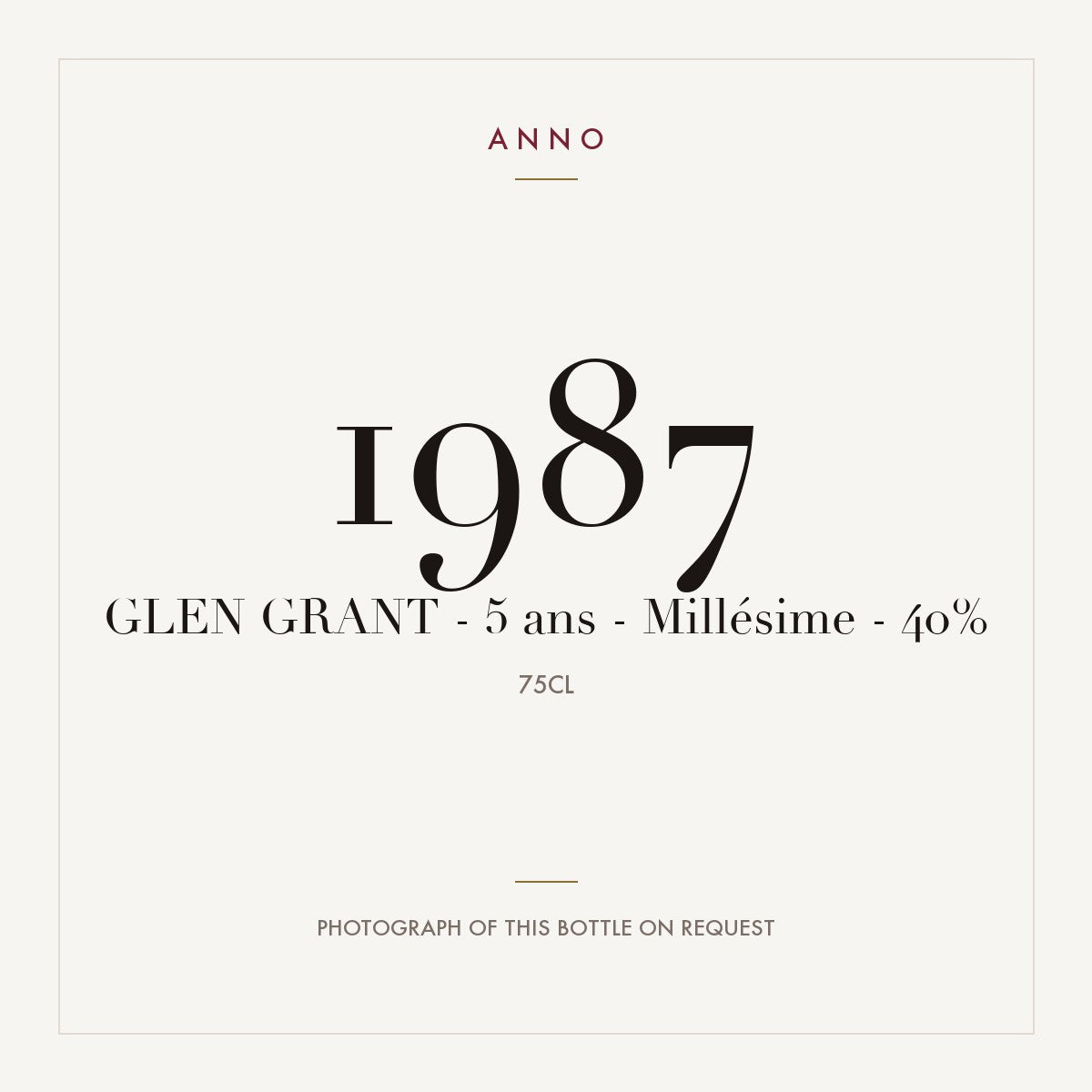 Glen Grant 5 ans 1987 0,75l