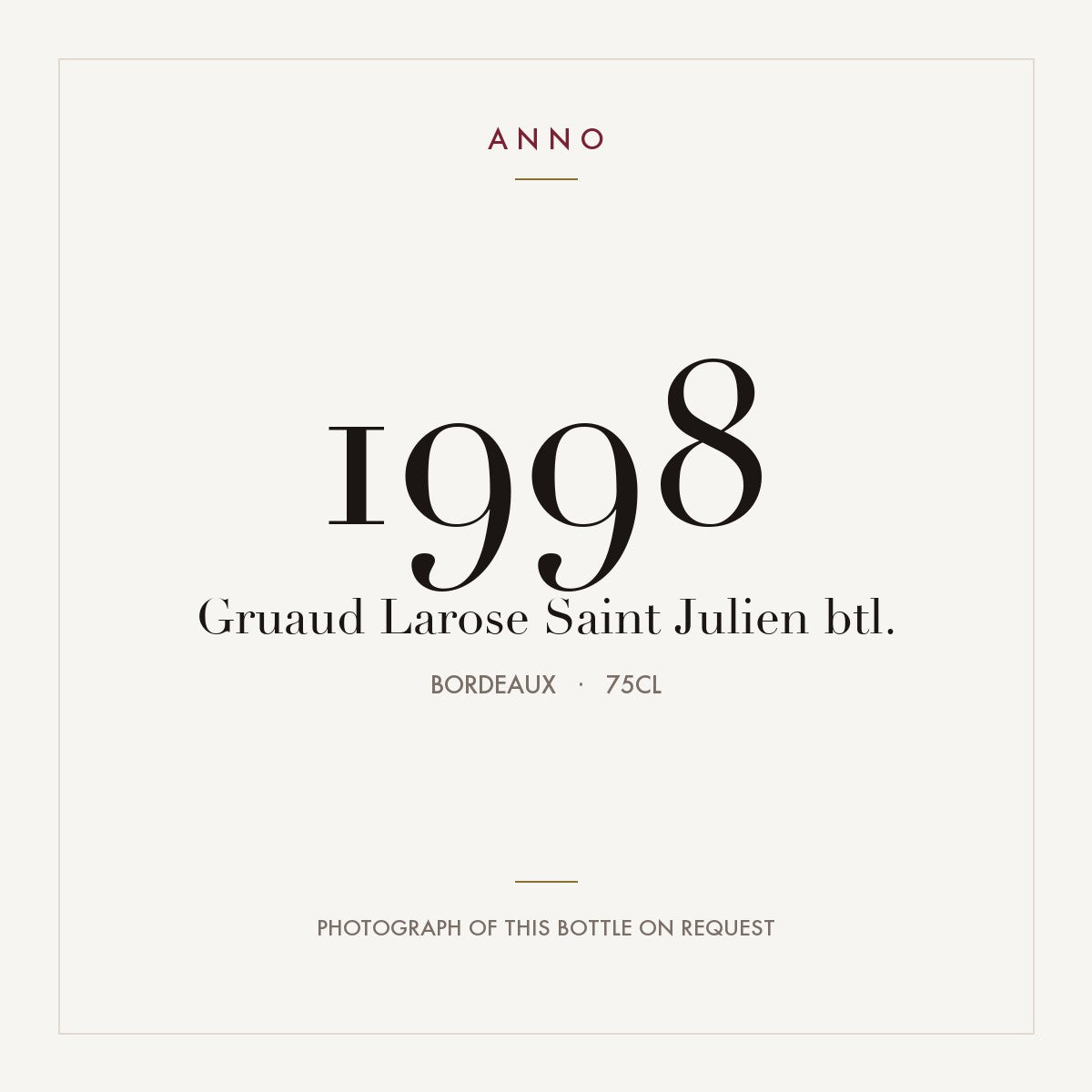 Gruaud Larose Saint-Julien 1998 AOC 0,75l