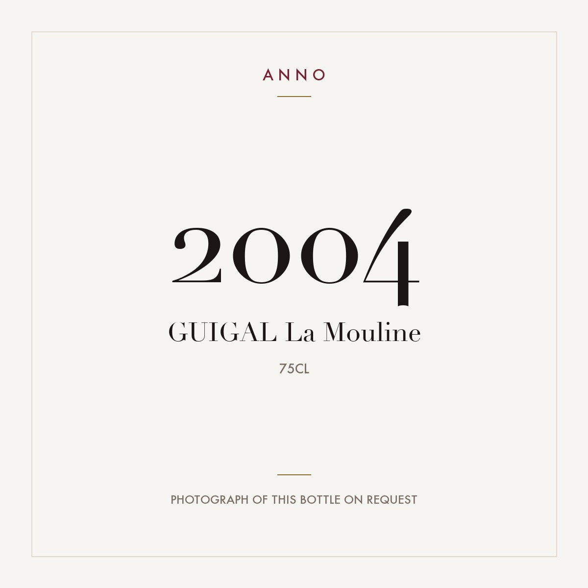 Guigal Cote-Rotie La Mouline 2004 AOC 0,75l