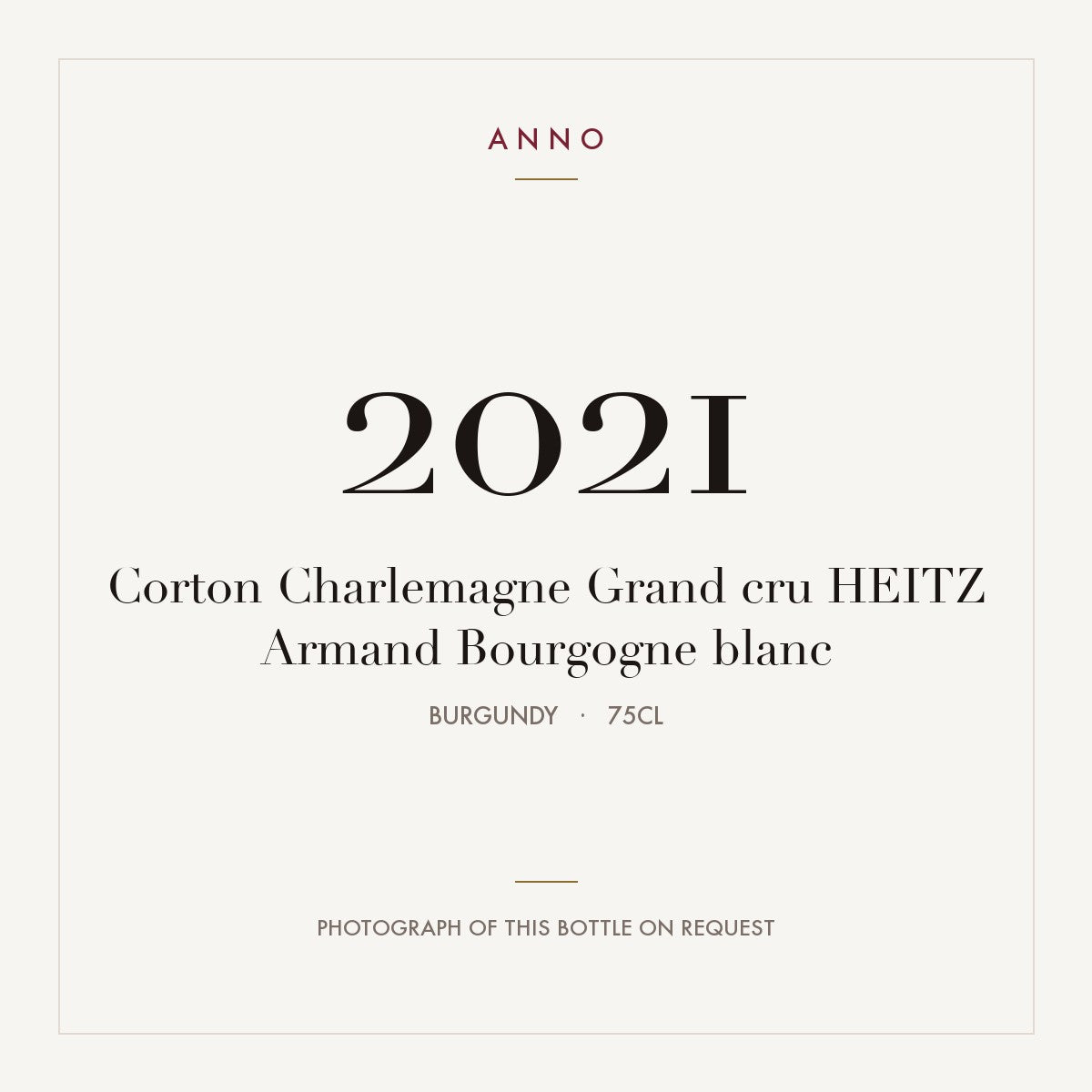 Heitz Armand Corton-Charlemagne Grand Cru 2021 AOC 0,75l