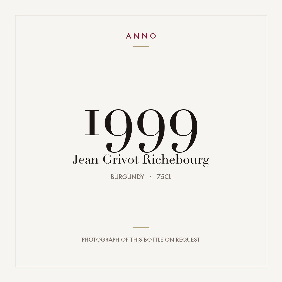 Jean Grivot Richebourg 1999 0,75l