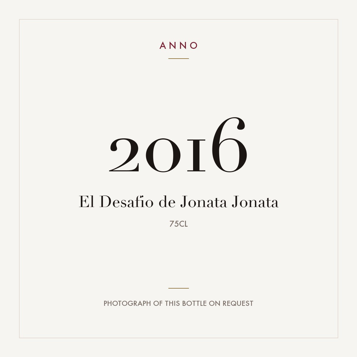 Jonata El Desafio de Jonata 2016 0,75l