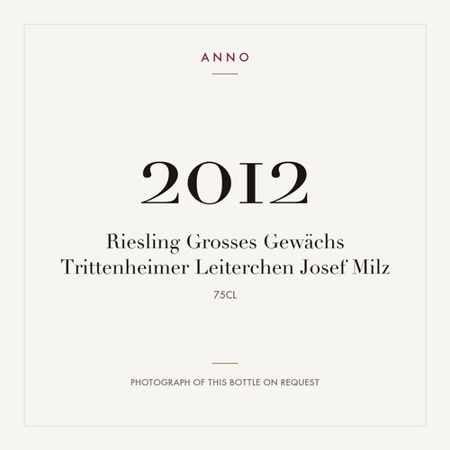 Josef Milz Trittenheimer Leiterchen Grosses Gewachs 2012 0,75l