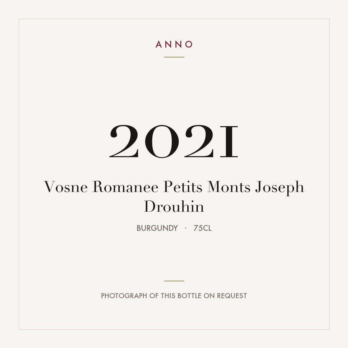 Joseph Drouhin Vosne-Romanee Premier Cru Petits Monts 2021 AOC 0,75l