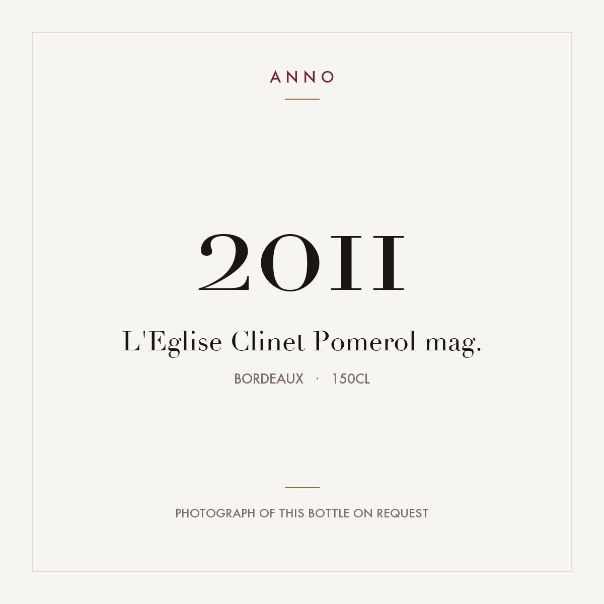L'Eglise-Clinet Pomerol 2011 AOC 1,5l