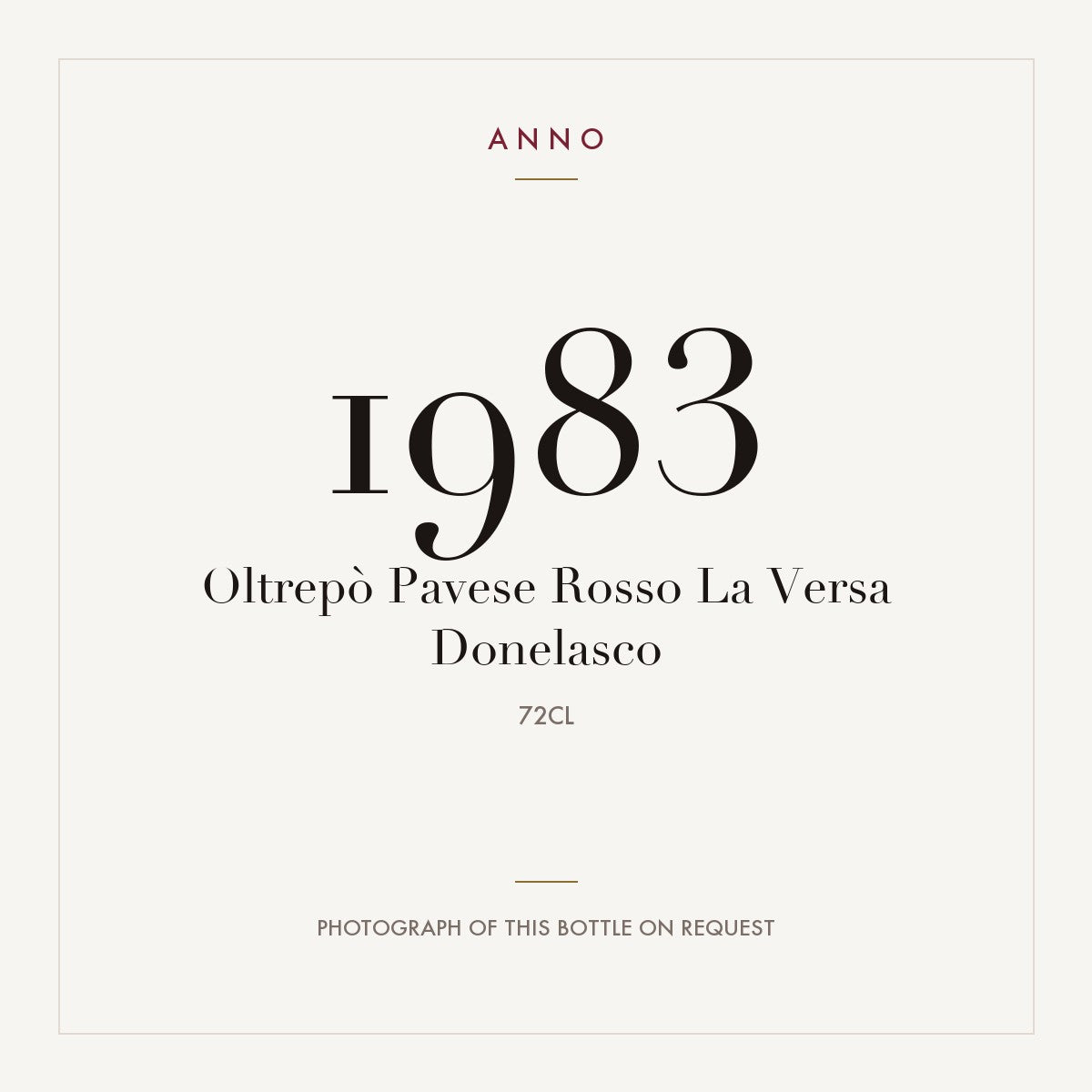 La Versa Donelasco Oltrepo Pavese 1983 DOC 0,72l