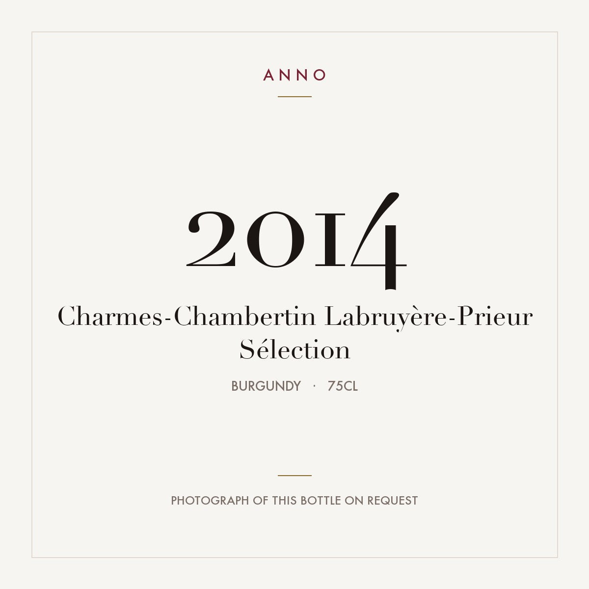 Labruyere-Prieur Selection Charmes-Chambertin Grand Cru 2014 AOC 0,75l