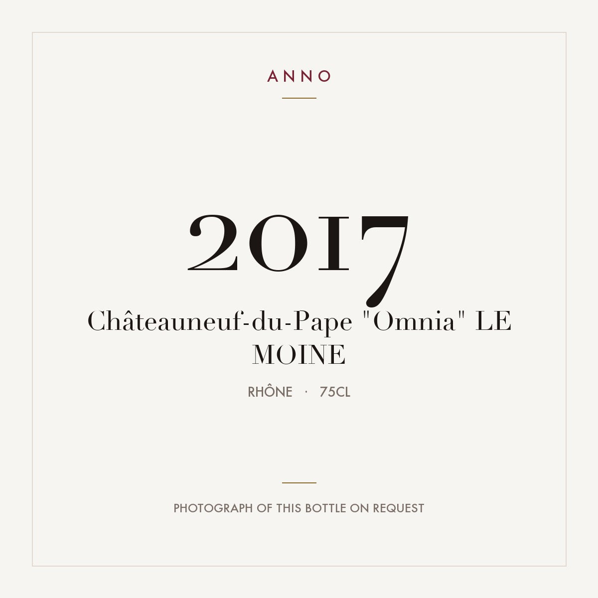 Le Moine Chateauneuf-du-Pape Omnia 2017 AOC 0,75l