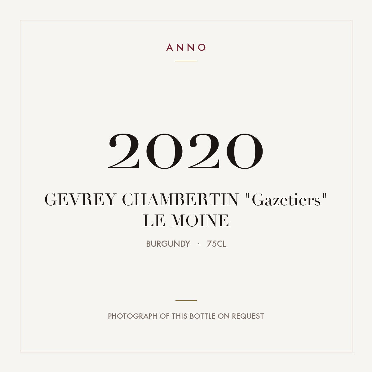 Le Moine Gevrey-Chambertin Gazetiers 2020 AOC 0,75l