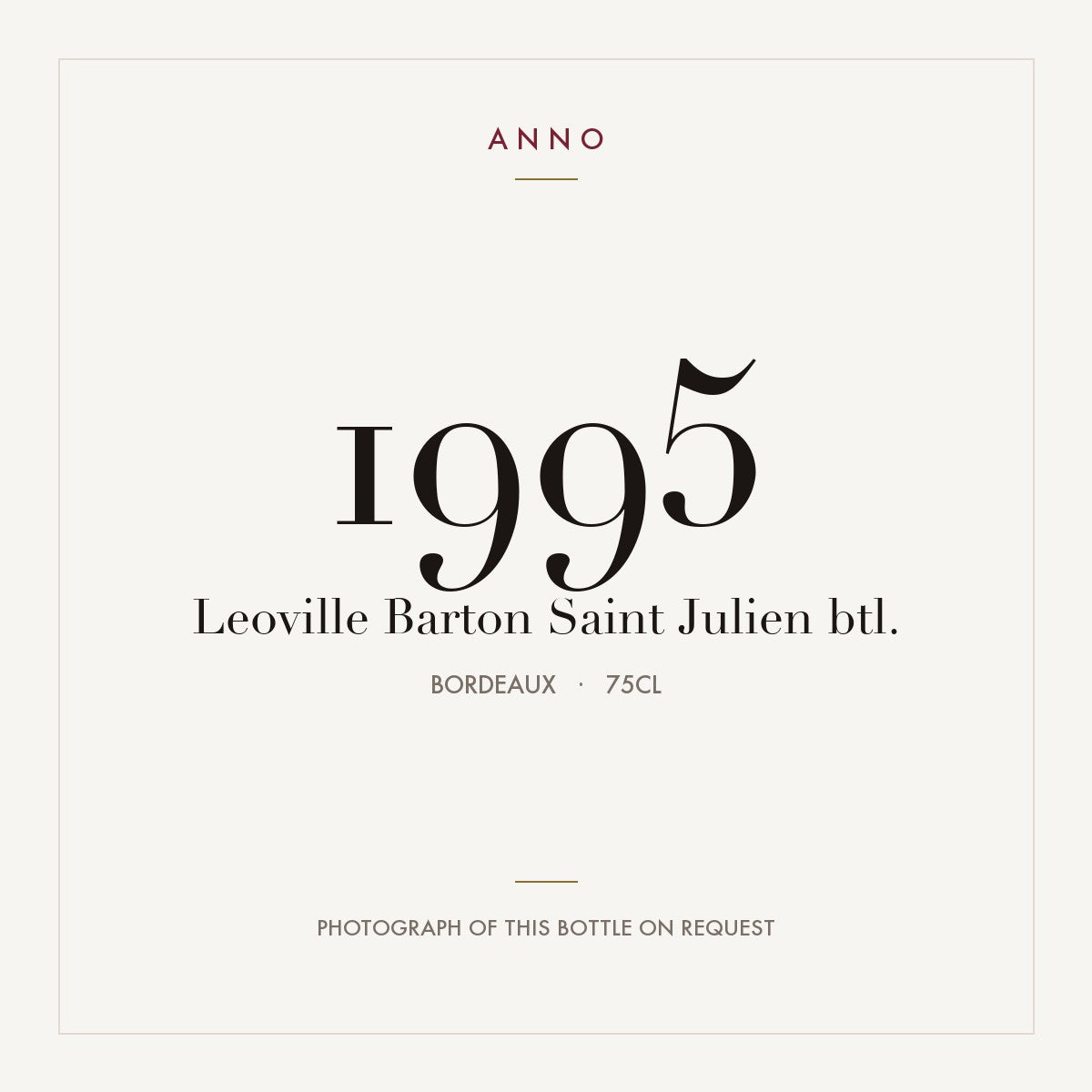 Leoville Barton Saint-Julien 1995 AOC 0,75l