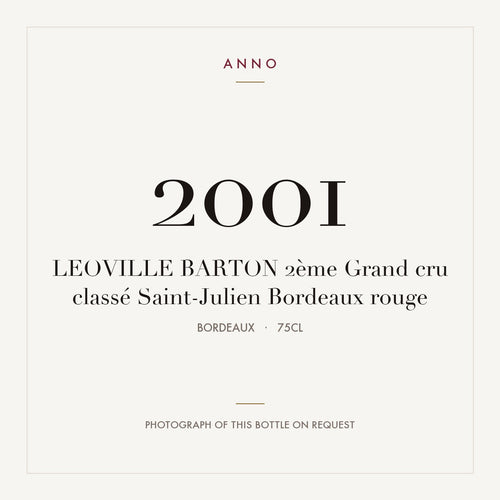 Leoville Barton Saint-Julien 2001 AOC 0,75l