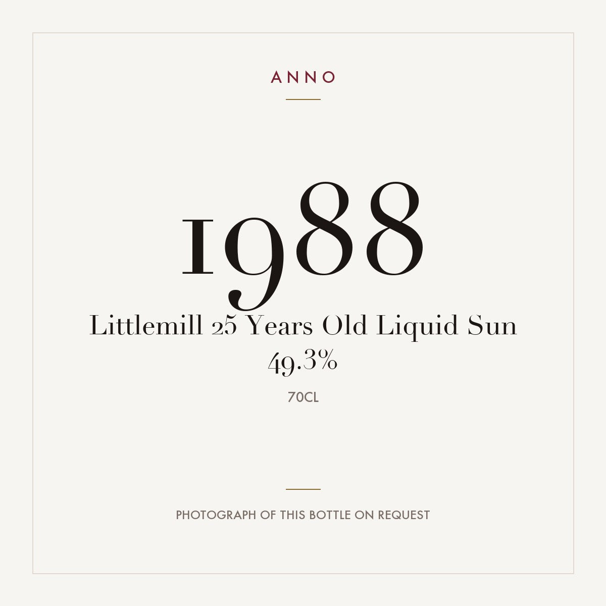 Littlemill 25 Years Old Liquid Sun 1988 0,7l