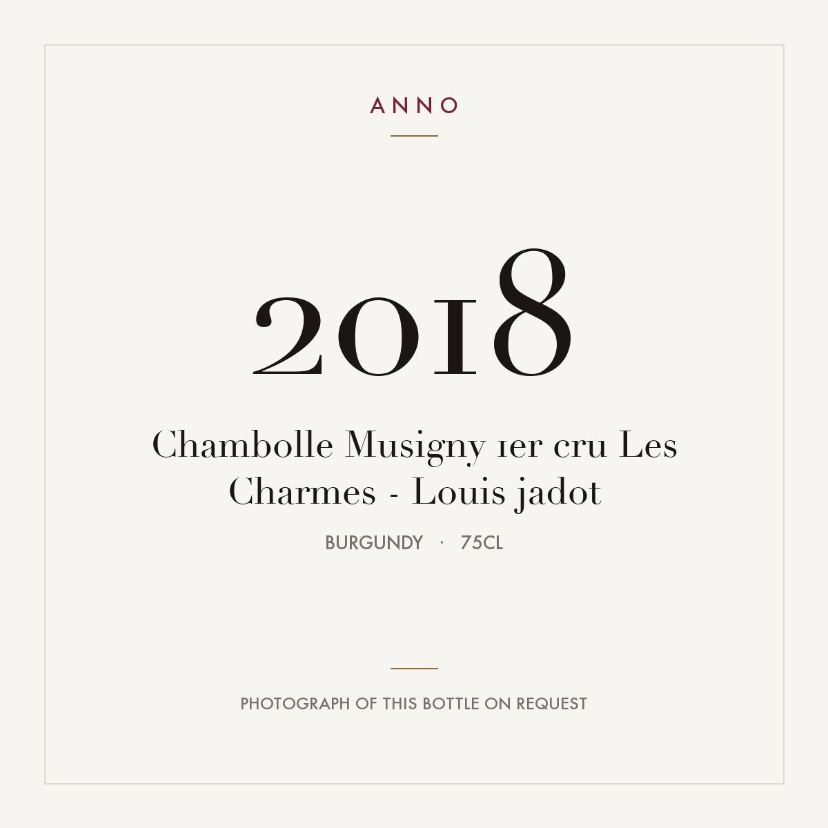 Louis Jadot Chambolle-Musigny Premier Cru Les Charmes 2018 AOC 0,75l