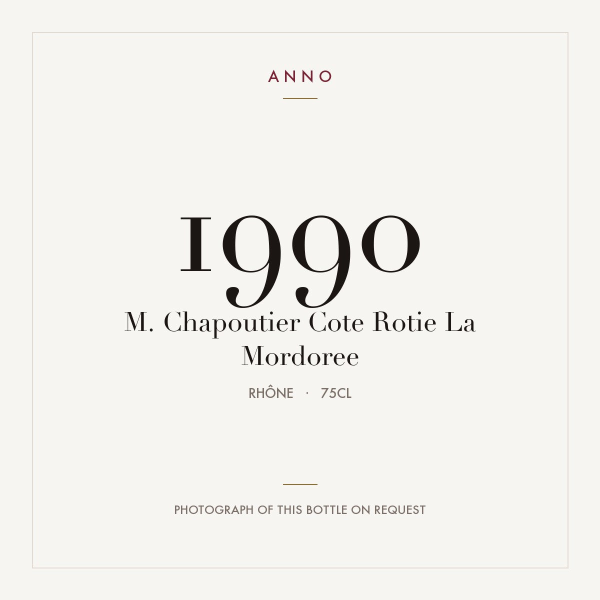 M. Chapoutier Cote Rotie La Mordoree 1990 0,75l